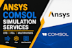perform cfd, fea and thermal simulation using ansys, comsol and abaqus