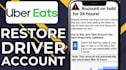 reactivate uber driver, uber eat, spark driver deactivated