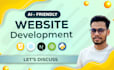 develop ai website, ai chatbot, full stack web developer, custom web app