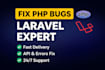 fix PHP laravel bugs, errors, and optimize your website fast