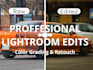 do lightroom colorgrading and retouching