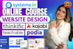 create systeme io website, systeme io landing page, systeme io email automation