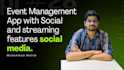 develop a event management app along with live streaming and social features