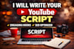 write SEO optimized youtube scripts