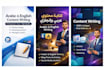 write professional arabic and english content posts