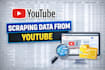 do youtube data extraction and influencer research through API
