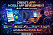 create app mobile app development ios android react native as software developer