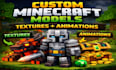 create custom minecraft blockbench models with textures and animations