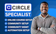 do circle so community circle so online course setup circle so community manager