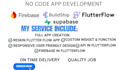 build no code app using flutterflow,firebase and supabase