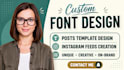 design a custom ttf otf font typeface minimalist  vector logo for your brand
