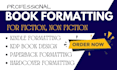 do book and ebook formatting, book typesetting, book interior layout design