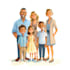 make watercolor family portrait