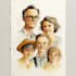 create a watercolor family portrait