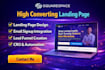 build squarespace landing page set up email signup forms, lead generation funnel