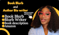 book blurb blurb writing book description author bio amazon kdp book publishing
