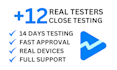 provide 12 testers for your google play closed testing