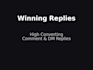write high converting comment replies and dm responses that get sales