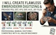 do embroidery digitizing into pes, dst, vp3, exp, hus, and jef file
