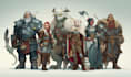 design fantasy party art for dnd and rpg games