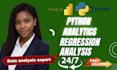 statistical data analysis, python analytics regression, data analysis bi, python