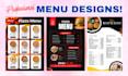 design modern and professional restaurant and cafe menu design