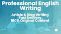 write clear and professional english articles