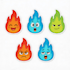 cute fire emoji sticker design