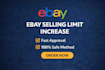 call ebay to increase your selling limits