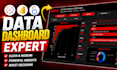 create interactive power bi dashboards, tableau visualizations as data analyst