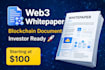 create web3 project roadmap, tokenomics and business plan