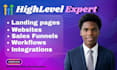 build converting gohighlevel websites funnels and workflows