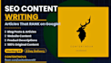 write SEO optimized blog