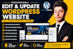 professional edit wordpress website,update wordpress website