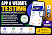 do app testing app review QA testing android ios UX UI feedback