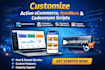 do customization of active ecommerce, 6ammart, or install any codecanyon script