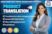 translate product labels and amazon listings professionally