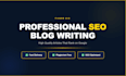 write SEO optimized blog posts and articles