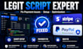 build legit script, peptide fda compliant peptide website and fix payment issues