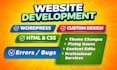 fix wordpress errors, bugs, customize websites, and edit HTML CSS