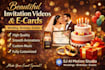 create wedding invitation video, e card, save the date video