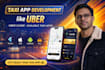 develop a taxi booking app, uber clone, ride sharing app