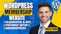 build wordpress membership website, wordpress lms and subscription website