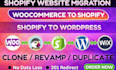 shopify store migration from wordpress, dropshipping