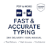 do accurate typing, PDF to word, image to text conversion