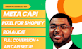 setup meta capi shopify facebook pixel GTM server side tracking ROI