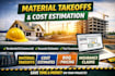 do construction cost estimation and material takeoff using planswift