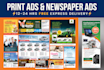 professional newspaper ads, print jobs editable newsletters