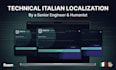 professionally localize your website, app, software into italian
