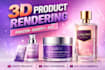 design 3d product rendering, mockup, packaging design for ecommerce brands
